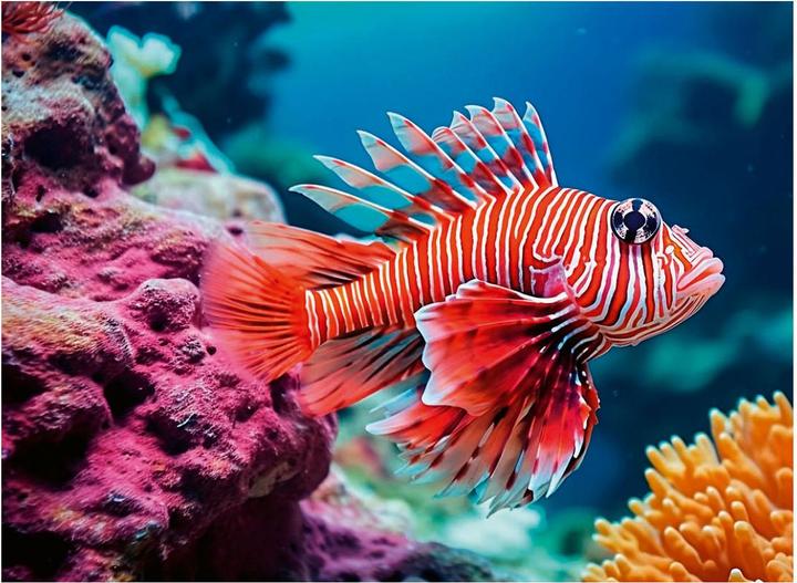 Produktbild Ravensburger Puzzle 12001334, Colorful Animals - Rotfeuerfisch - 500 Teile Puzzle für Erwachsene (500 Teile)