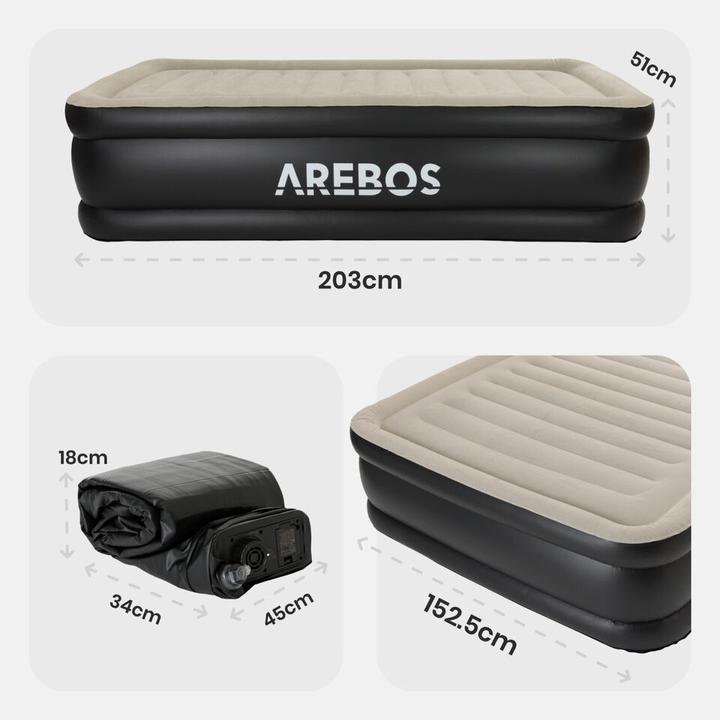 Image du produit Arebos Matelas gonflable (152,5 x 203 cm)
