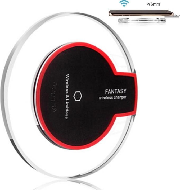 Actual product image PhoneLook Station de charge sans fil Qi Chargeur wireless transparent Fantasy pour Smartphone Verre/- (5 W)