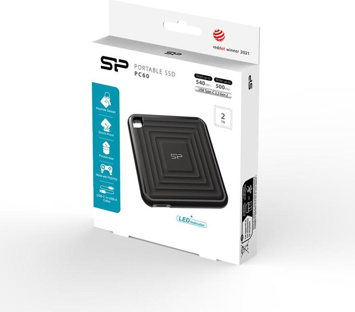 Actual product image Silicon Power External SSD PC60 2TB (2000 GB)