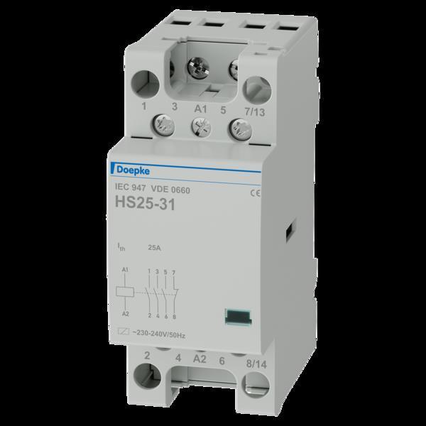 Produktbild Doepke DOEP HS25-31 SchÃ¼tz 25A/230V/50Hz InstallationsschÃ¼tz HS25-3