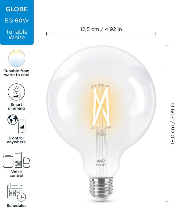 Actual product image WiZ Filament (E27, 6.70 W, 806 lm, 1 x, E)