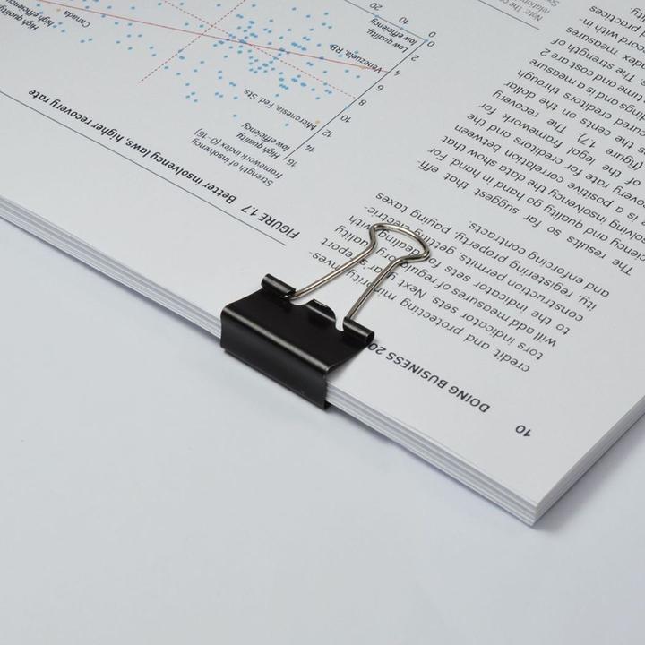 Produktbild Rapesco Foldback-Klammern, Breite: 19 mm, schwarz, 10 Stck (1 x)