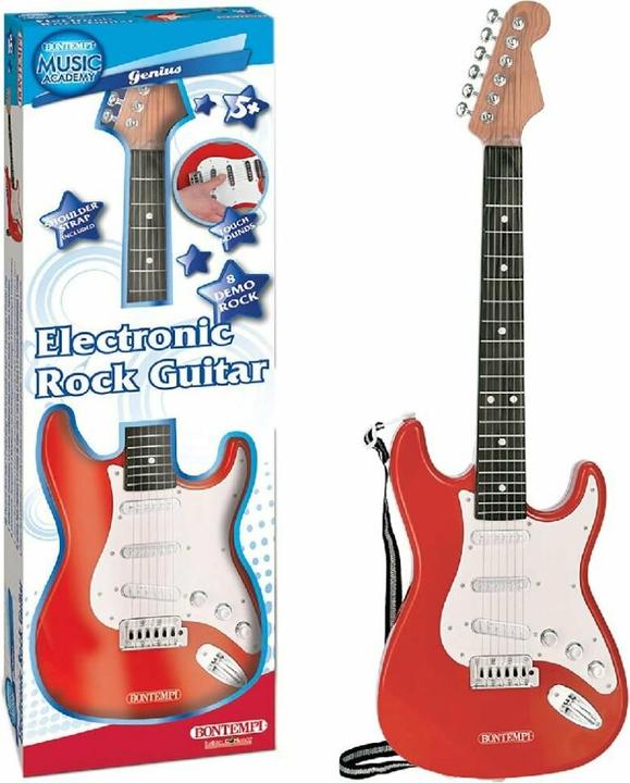 Produktbild Bontempi E-Gitarre Rot mit Gitarrengurt
