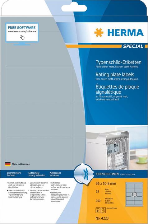 Immagine prodotto HERMA Etichette per targhette A4