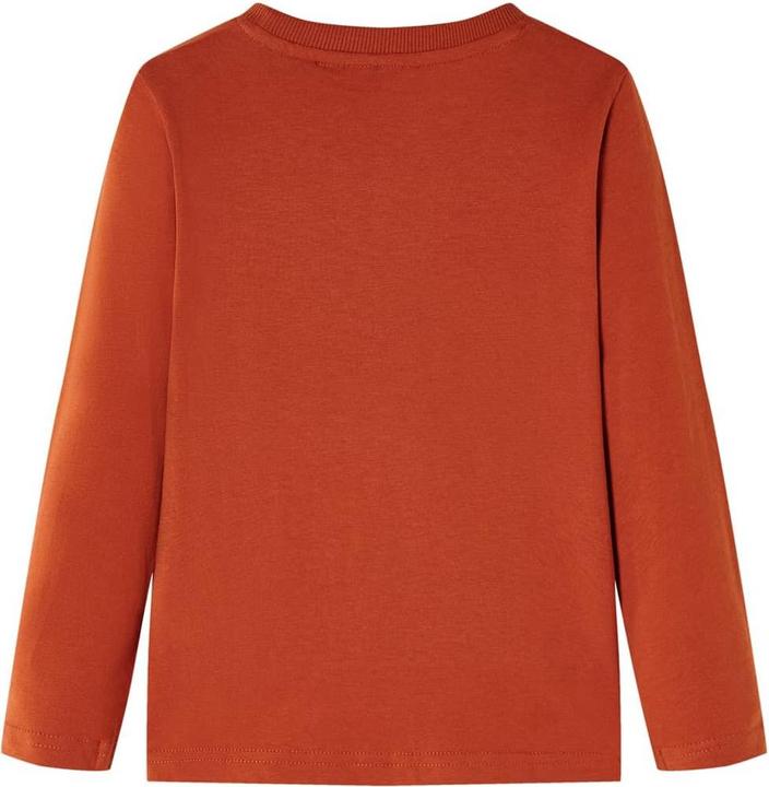 Actual product image VidaXL Children's long-sleeved shirt rust brown 128,Material: 100 (128)