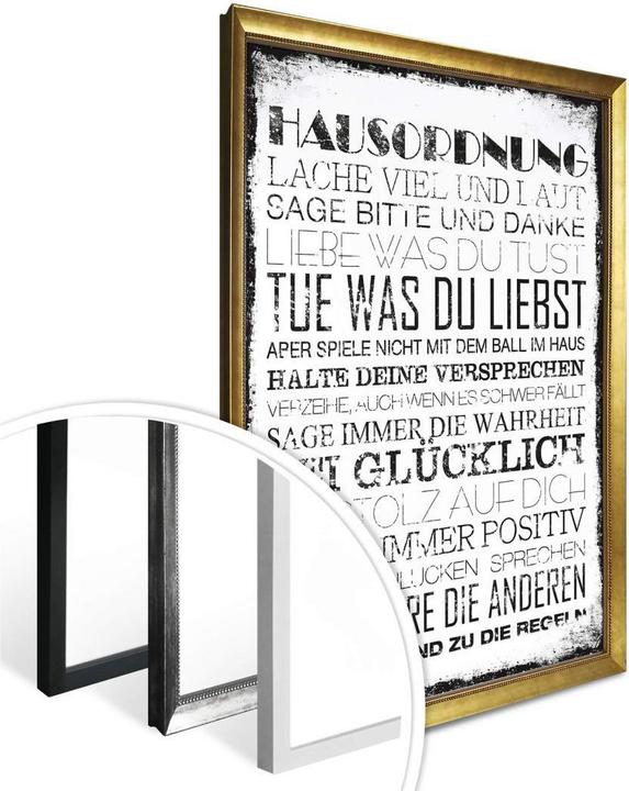 Produktbild Trenddeko Poster Hausordnung 24 x 30 cm, Papier (24 x 30 cm)