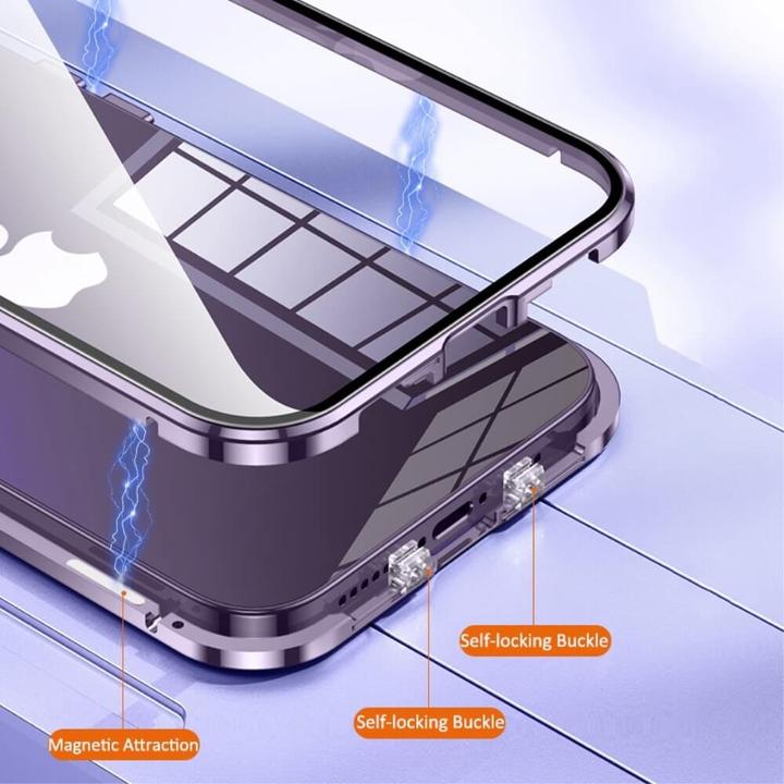 Produktbild Cover-Discount iPhone 14 Plus - Magnetische Schutzhülle mit Glas violett (Apple iPhone 14 Plus)