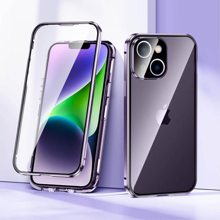 Produktbild Cover-Discount iPhone 14 Plus - Magnetische Schutzhülle mit Glas violett (Apple iPhone 14 Plus)