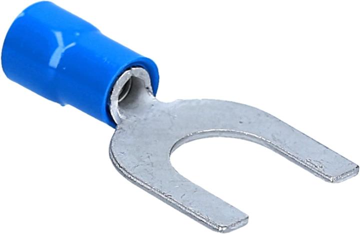 Actual product image Kalitec 10 GKSBU6 cable lugs fork cable lugs 1.5-2.5mm² I blue partially insulated I PVC collar U6