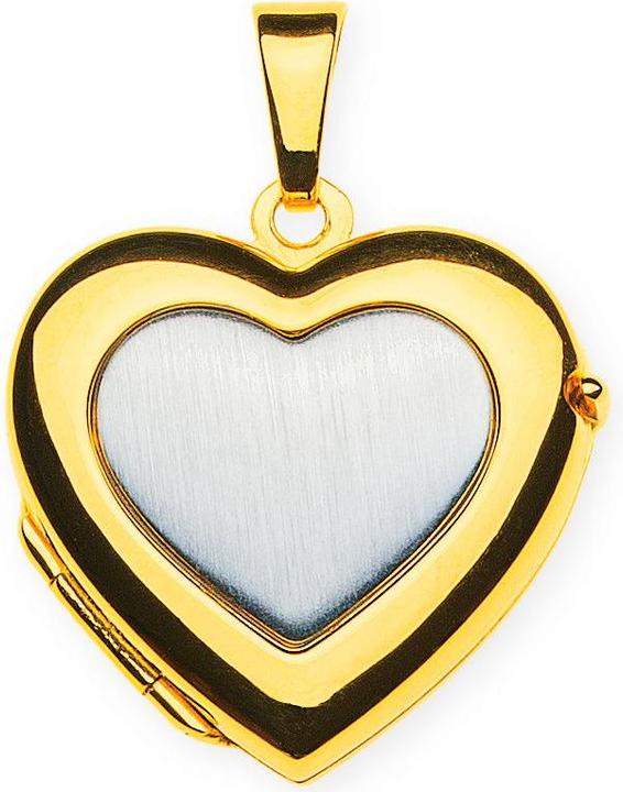 Thomann Gold Anhänger Medaillon für Foto Bicolor (Gelb-/Weissgold) 750, poliert (750, Poliert)