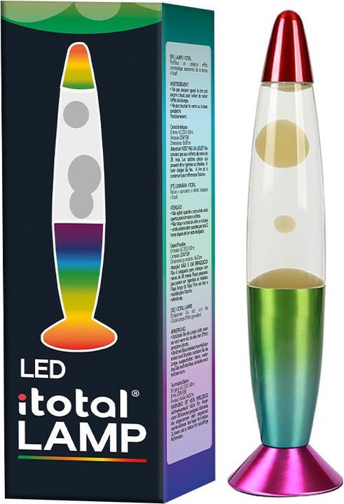 Actual product image Total Juggling iTotal - Colour-changing LED Lava Lamp - Rainbow Base and White Wax (XL2683)