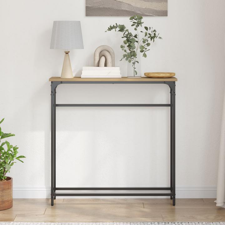 Image du produit VidaXL Table console Artisan chêne 75x19,5x75 cm en bois composite et acier