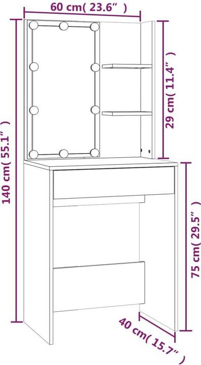 Immagine prodotto VidaXL Emerald (60 x 40 x 140 cm)