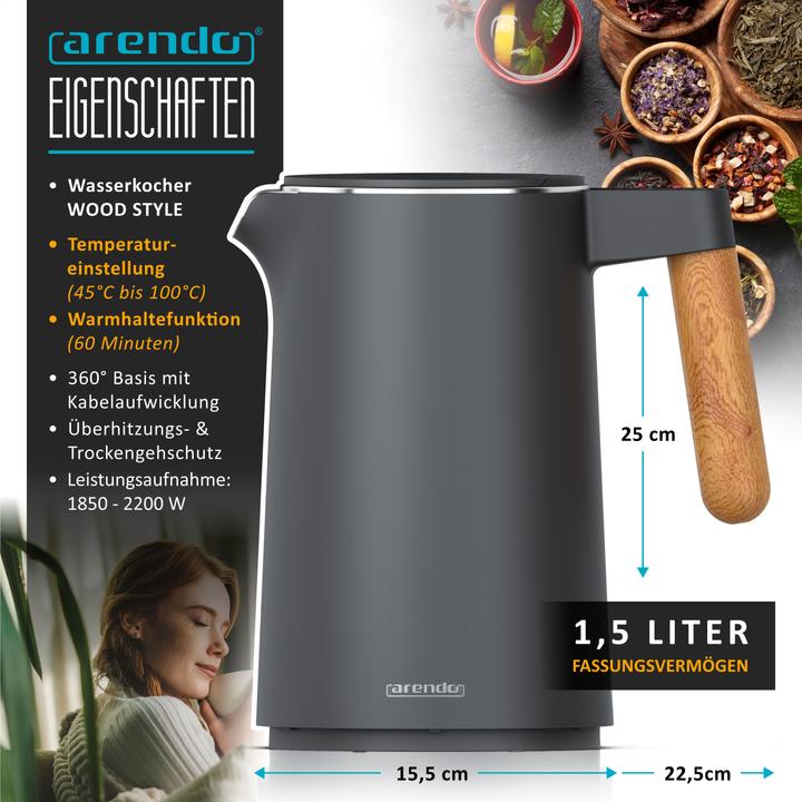 Image du produit Arendo Bouilloire électrique (1.50 l)