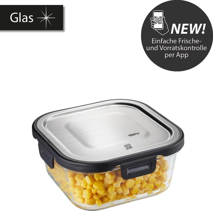 Actual product image GEFU MILO square freshness box 800 ml Freshness and stock control via app (0.80 l)