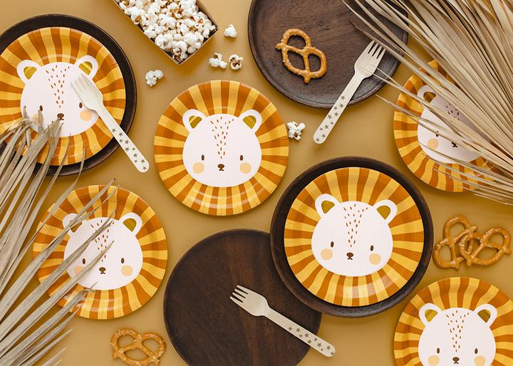Immagine prodotto Partydeco Piatto monouso leone 18 cm, 6 pezzi, giallo (6 x)