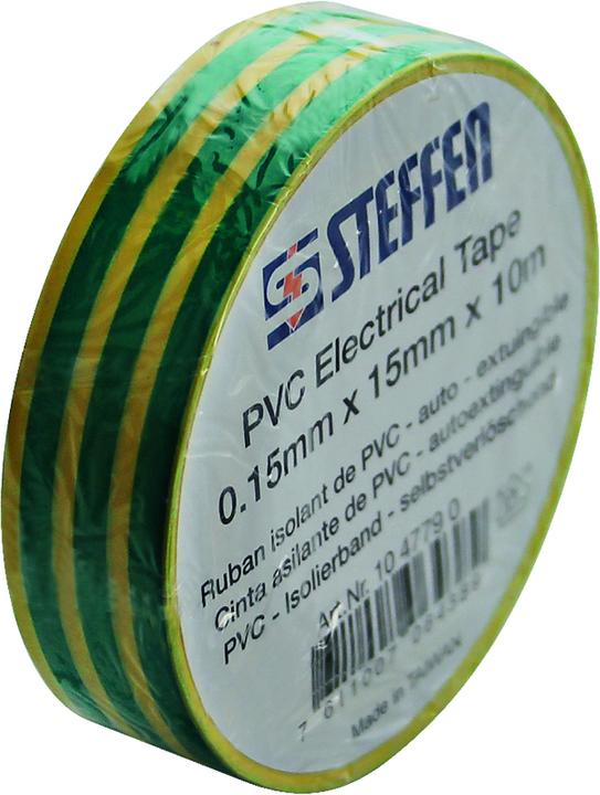 Produktbild Steffen Isolierband 15mmx10m, gelb/grün 2 Stk. (10 mm)