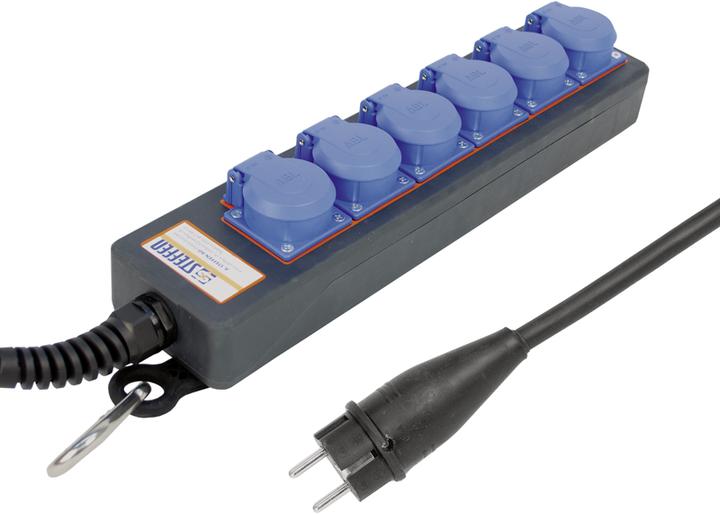 Image du produit Steffen Multiprise IP54 PROFESSIONAL 6xSchuko 5m (6 x, CEE 7/3)