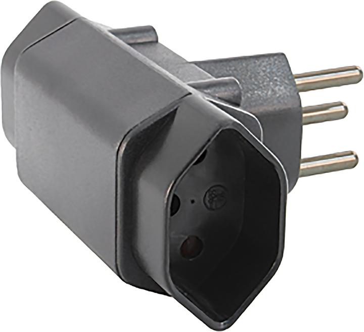 Produktbild Steffen Abzweigstecker 2xT13 schwarz, flach (Typ 13, 2 x)