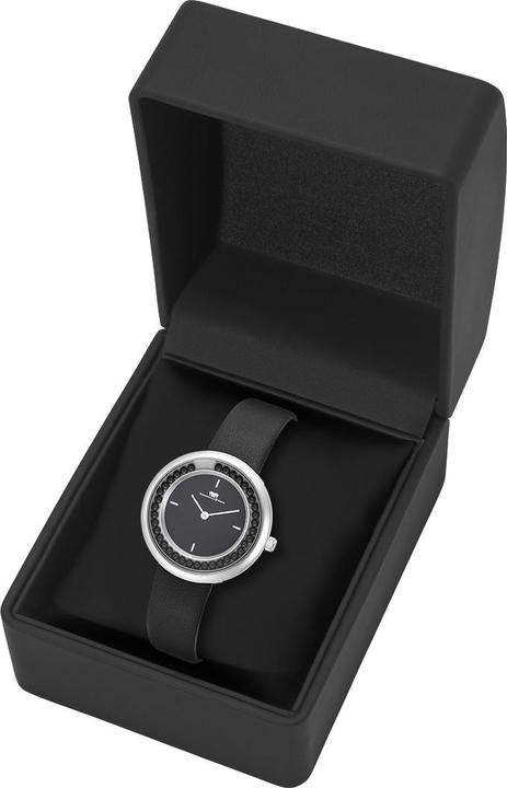 Produktbild Damen Quarzuhr Pearl Echtleder Schwarz - 32218 (Analoguhr, 32 mm)