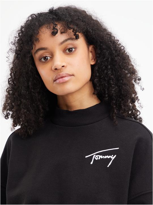Actual product image Tommy Hilfiger Tjw Bxy Crop Signature turtleneck jumper for women (M)