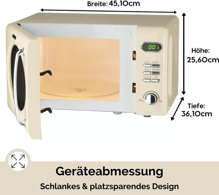 Actual product image Wolkenstein Microwave WMW720 SC Cream WxHxD 45.1 x 25.6 x 36.1 cm (20 l)