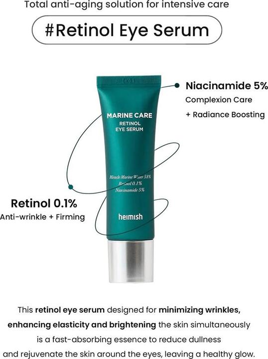 Immagine prodotto Heimish Siero occhi al retinolo Marine Care (Siero, 30 ml, Notte)