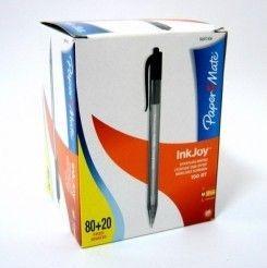 Immagine prodotto Paper Mate Paper:Mate InkJoy 100 RT biro, confezione Value Pack, nero (Nero, 100 x)