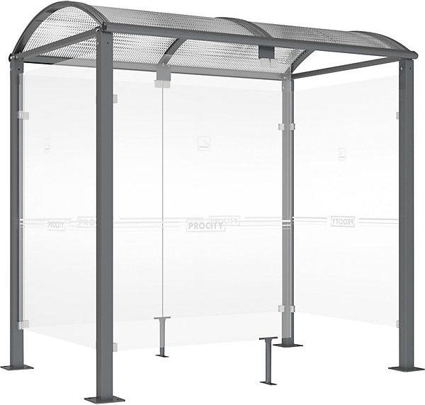 Image du produit SPL Abri fumeurs KLASSIK, avec parois, largeur 2520 mm, anthracite.