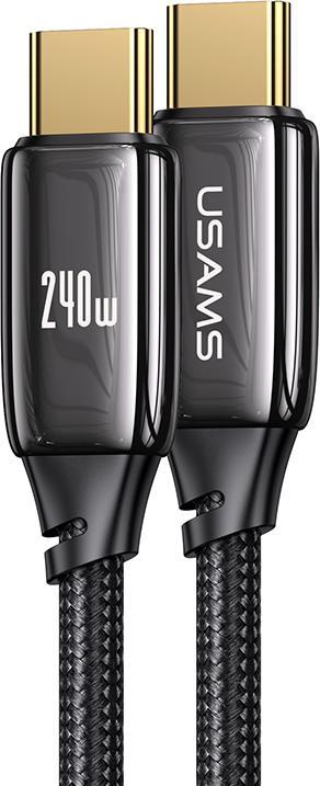Actual product image Usams Charging Cable Type-C to Type-C - Black (1.20 m, USB 3.1)