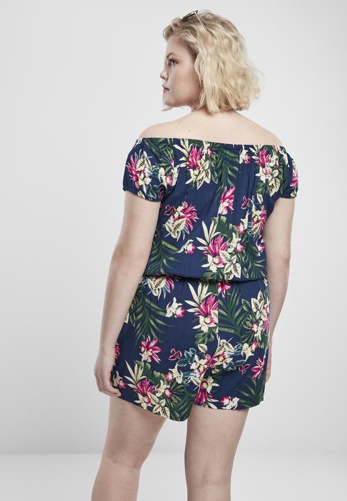 Actual product image Urban Classics Ladies AOP Off Shoulder Short Jumpsuit (5XL)