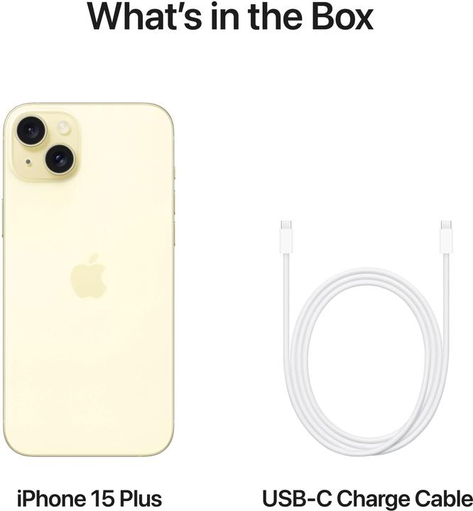 Productafbeelding Apple iPhone 15 Plus (512 GB, Geel, 6.70", SIM + eSIM, 48 Mpx, 5G)