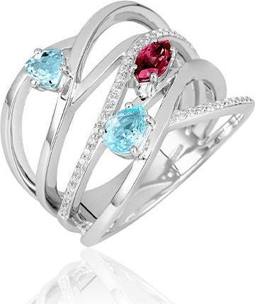 Produktbild Breuning RING - ED.TOP.HELL/E.ROSA TURMALIN/Brill. 0,21 Ct. H/si (61, 585/14 K Gold)