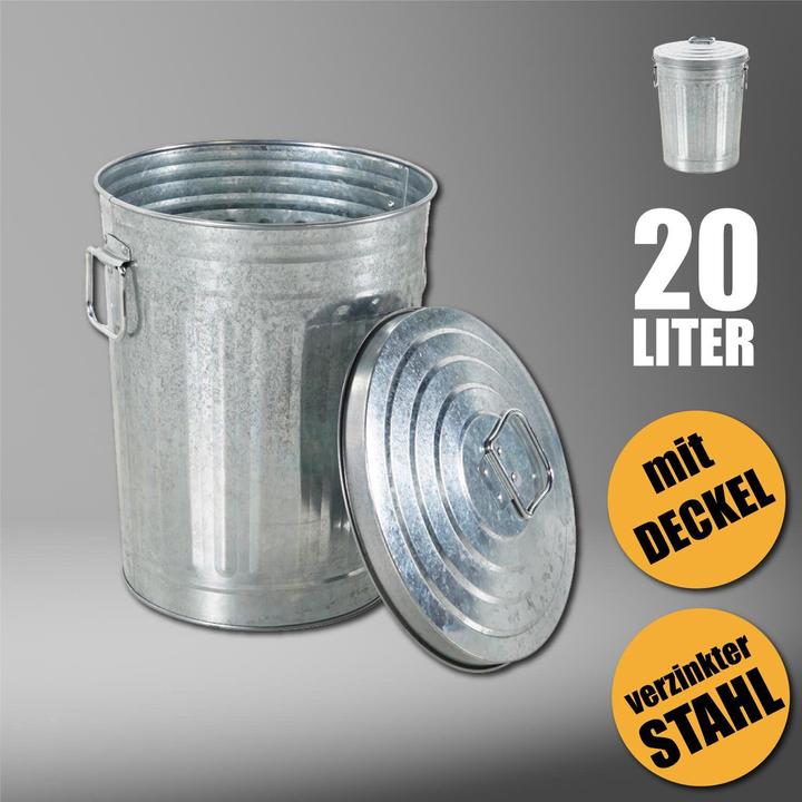 Actual product image Mojawo 20L Oskartonne ash bin with lid Waste bin Nappy bin (20 l)