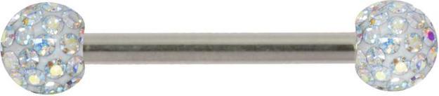 Image du produit Bijouteria Piercing poitrine (Acier chirurgical 316L, Résine époxy, Cristallin)