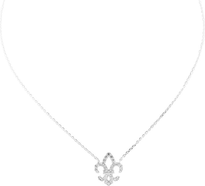 Produktbild Leyda Kette Fleur De Lile (Silber 925, vergoldet 750 / 18 K Gold, Zirkonia)