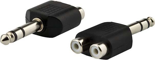 E+P GS 38 6.35mm Stereo 2x RCA Zwarte Kabel Interface/Adapter (GS 38)