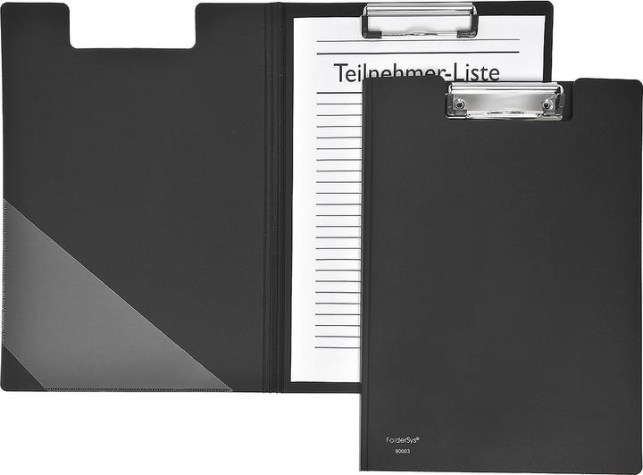 Actual product image Foldersys Clipboard folder A4, clip with plastic corners, triangular clear pocket inside, choice of colours