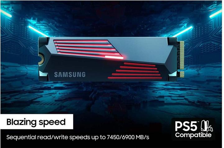 Actual product image Samsung 990 Pro with Heatsink (4000 GB, M.2 2280)