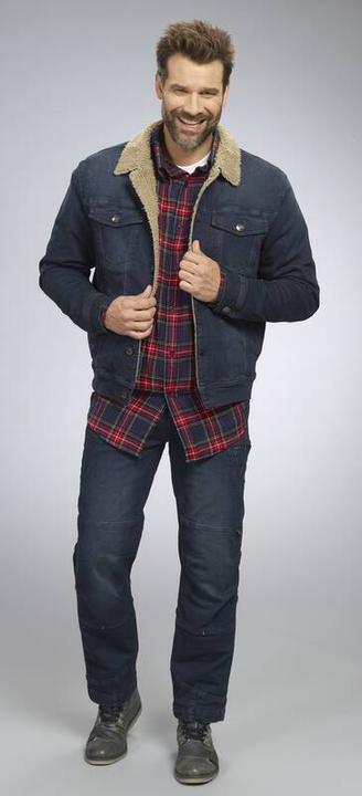 Produktbild Terrax Jeansjacke mit Teddyfutter, Farbe jeanblau, Gr.XL (XL)