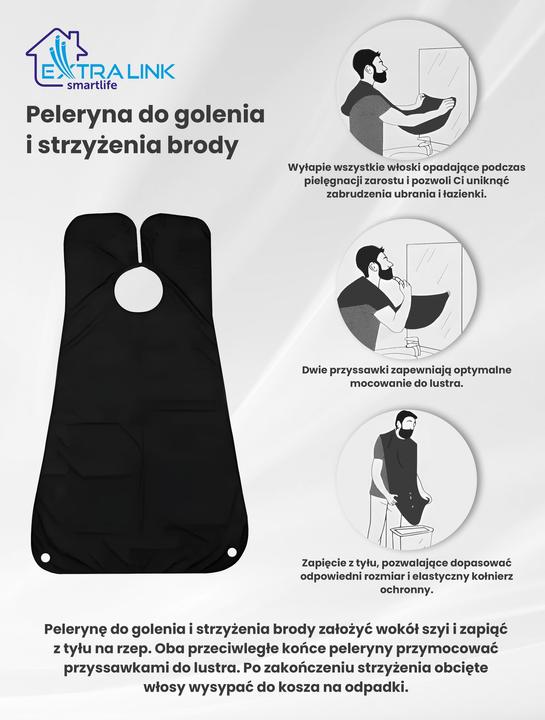 Extralink Beard Shaving Cape Black