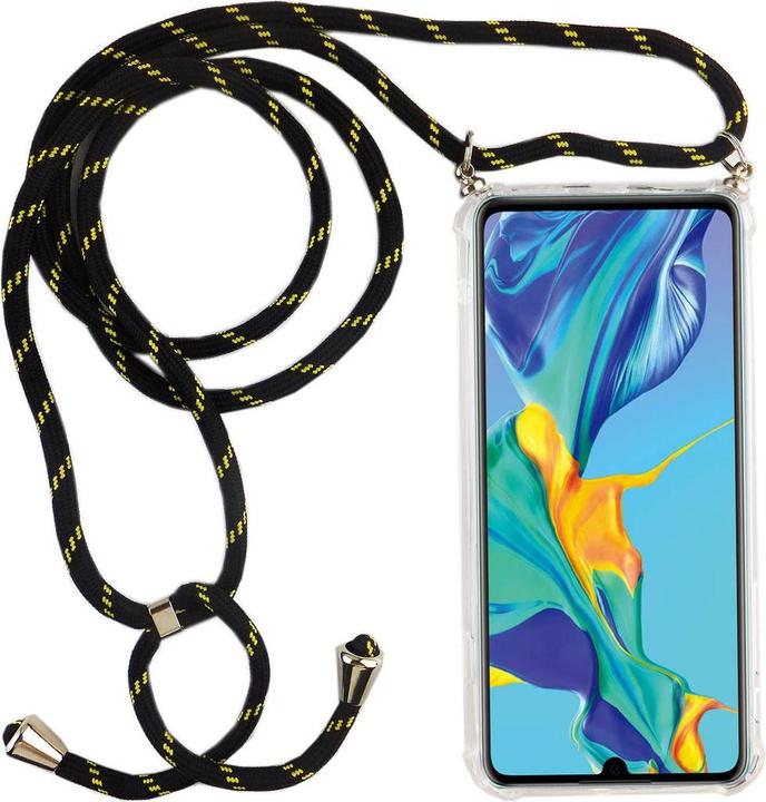 Actual product image König Design Huawei P30 Lite Mobile Phone Chain Case with Strap Case to hang around with Cord Black