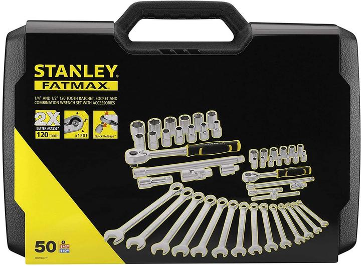 Produktbild Stanley WerkzeugSet 1/2 + 1/4, 49teilig (49 Teile)