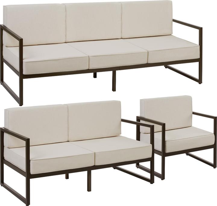 Produktbild tectake Garten-Loungeset Comosa für 6 Personen, XXL-Polsterung