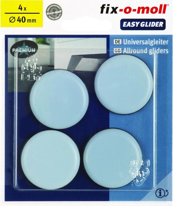 Fix-o-moll Universal glider 5 mm / Ø 40 mm 4 x (Universal glider, 4 Piece)