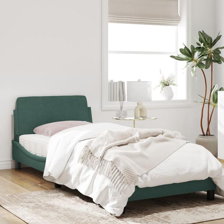 Actual product image VidaXL Bed frame with velvet headboard (90 x 200 cm)