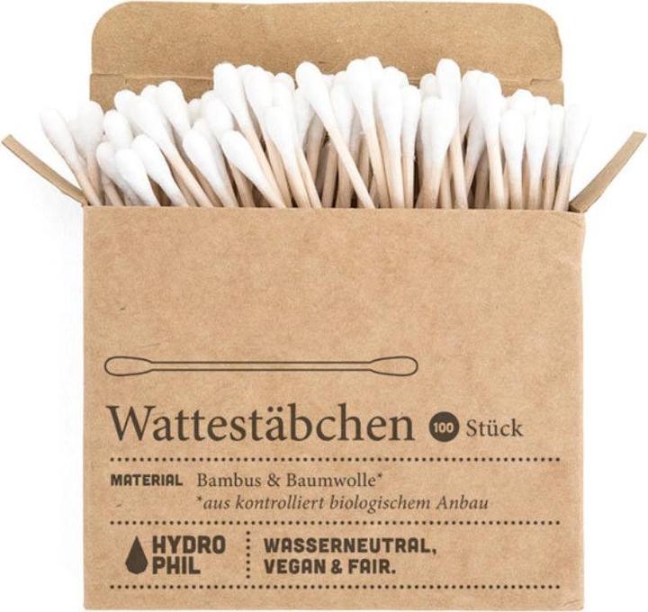 Hydrophil Wattestäbchen Bambus 100 Stück