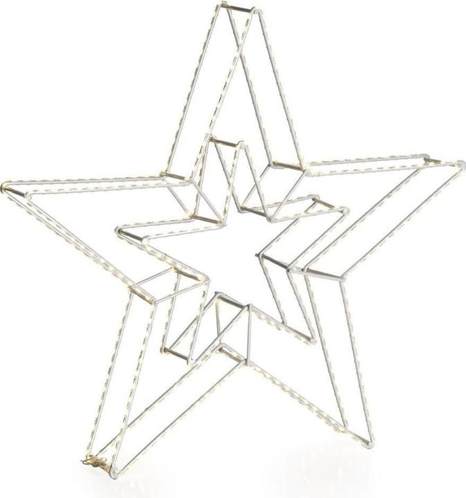 Actual product image STT 3D LED Star Double Argento 420 LED, Ø 58 cm