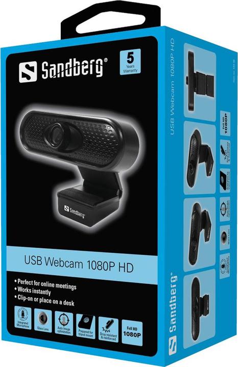 Actual product image Sandberg USB Webcam 1080P HD (2.10 Mpx)